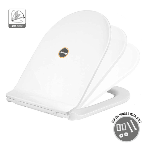 Trueliving_Exclusive Round Toilet Seat Cover (White) (Soft Close) width 35 cm, length 40-41 cm. width 36 cm, length 41-48 cm.