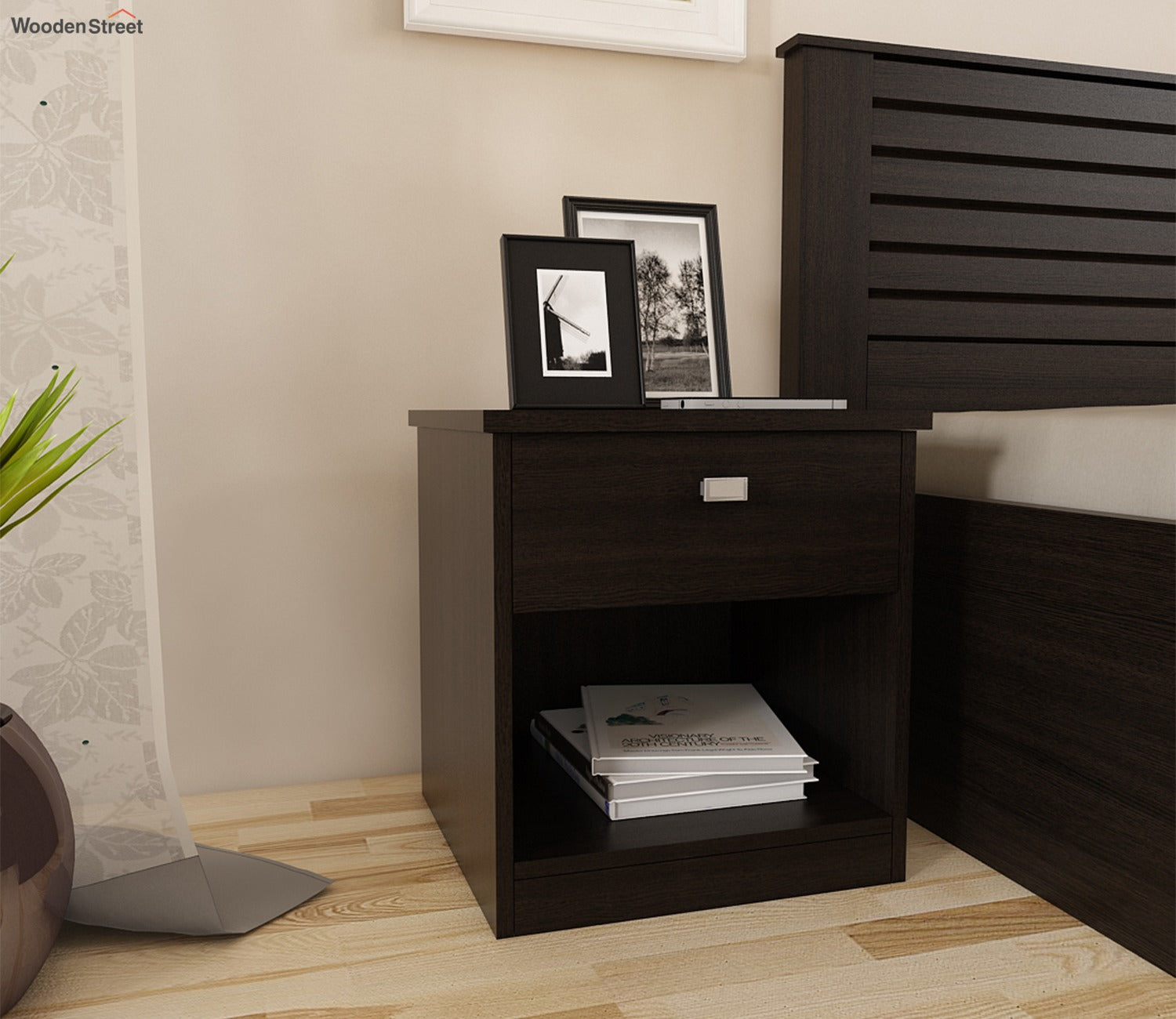 Kosmo Value Engineered Wood Bedside Table