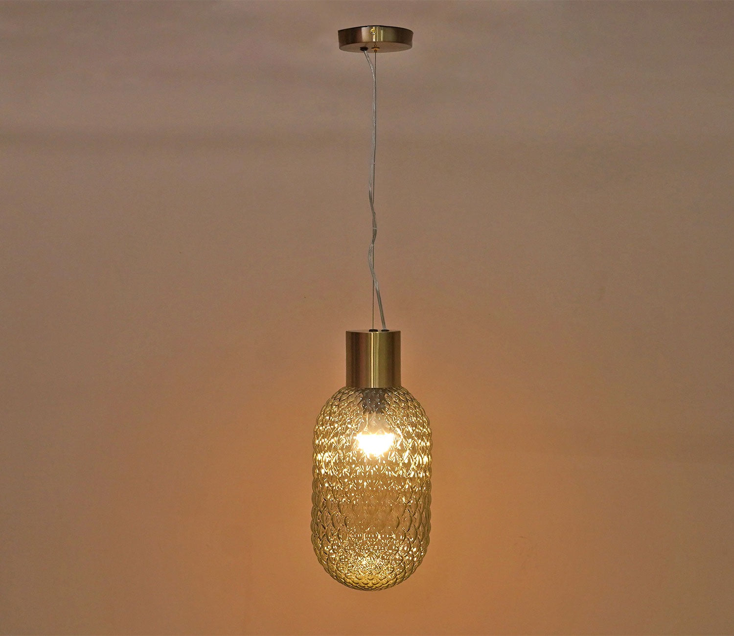 Eron Amber Glass Pendant Light