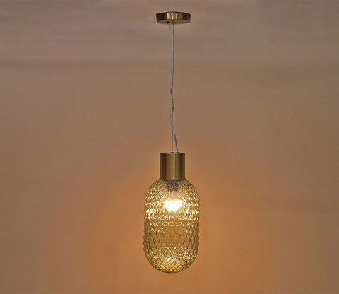 Eron Amber Glass Pendant Light