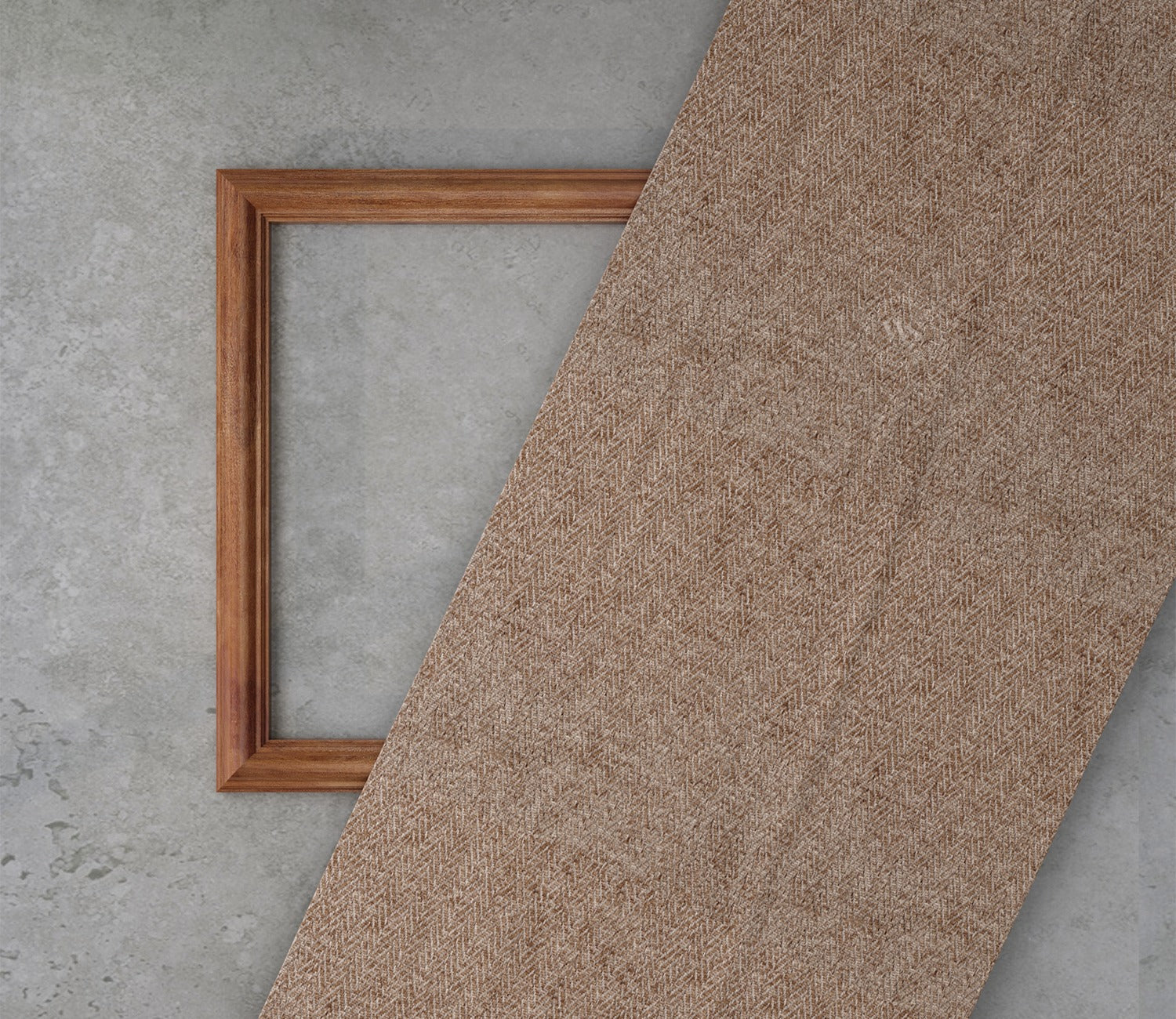 Sand Brown Chevron Pattern High GSM Polyspun Fabric
