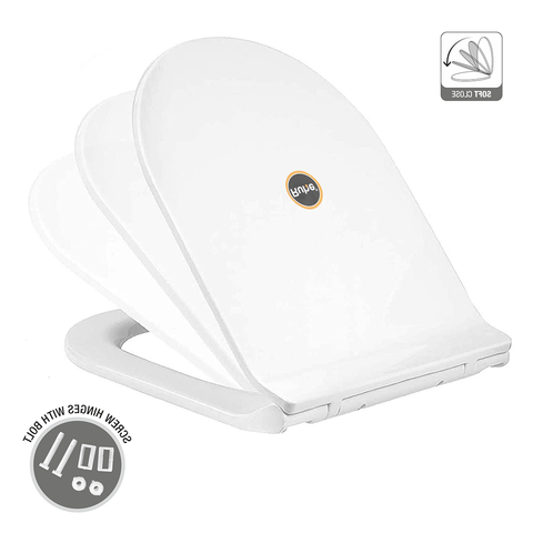 Trueliving_Exclusive Round Toilet Seat Cover (White) (Soft Close) width 35 cm, length 40-41 cm. width 36 cm, length 41-48 cm.