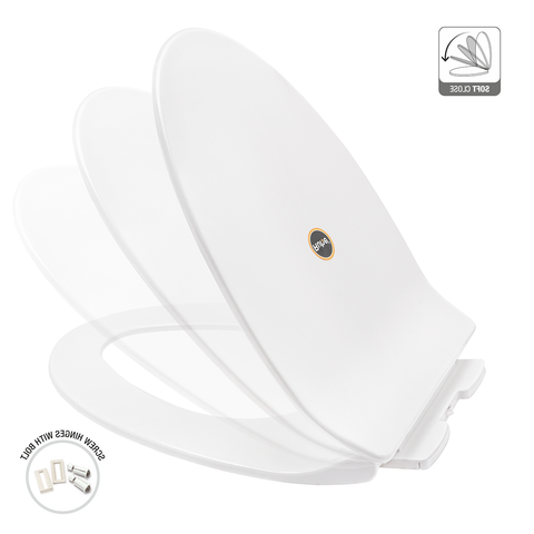 Trueliving_Exclusive Oval Toilet Seat Cover (Soft Close) width 35 cm, length 40-41 cm. width 36 cm, length 41-48 cm.