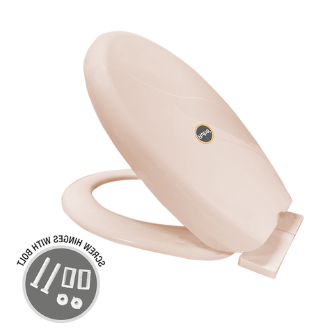 Trueliving_Super Round Toilet Seat Cover (Pink) width 35 cm, length 40-41 cm. width 36 cm, length 41-48 cm.