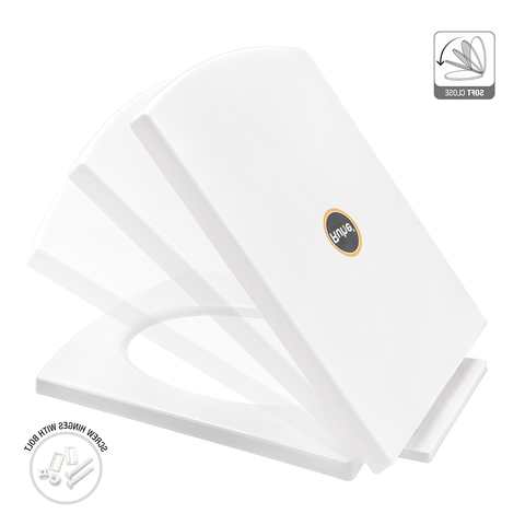 Trueliving_Exclusive Stanza Toilet Seat Cover (Soft Close) width 35 cm, length 40-41 cm. width 36 cm, length 41-48 cm.