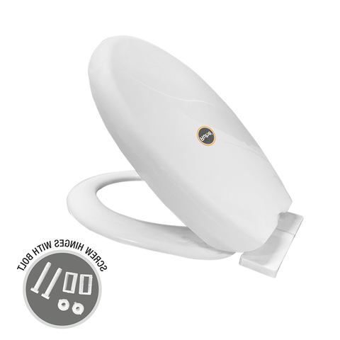 Trueliving_Super Round Toilet Seat Cover (White) width 35 cm, length 40-41 cm. width 36 cm, length 41-48 cm.