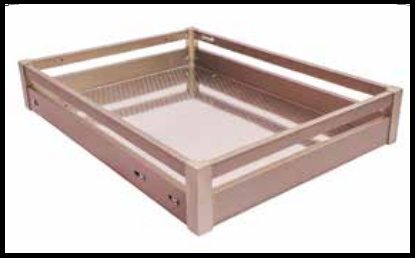 Trueliving_MATTEE CHAMPAGNE PLAIN BASKET - 4” *15" 380  MM/450M Cabinet