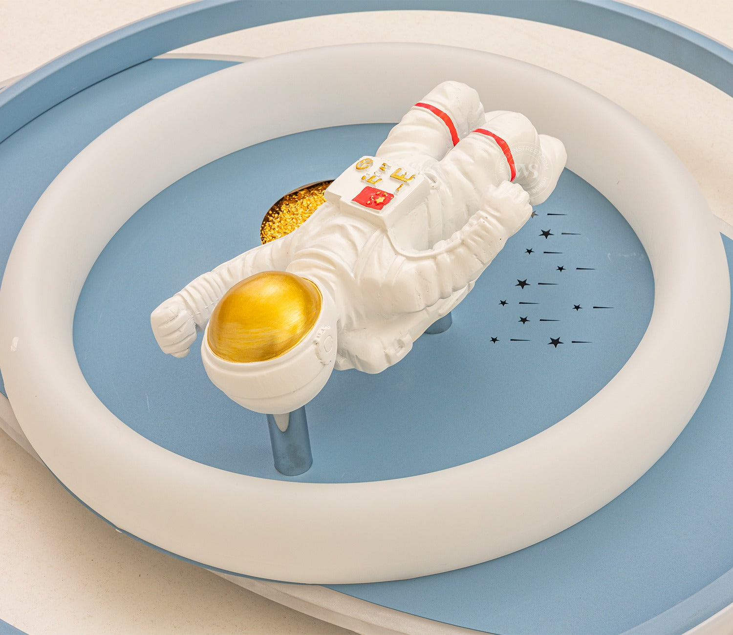 Elowen Space-Themed Wall Light with White Astronaut on Blue Base