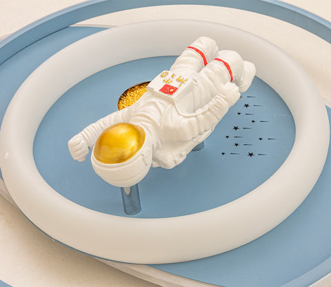Elowen Space-Themed Wall Light with White Astronaut on Blue Base