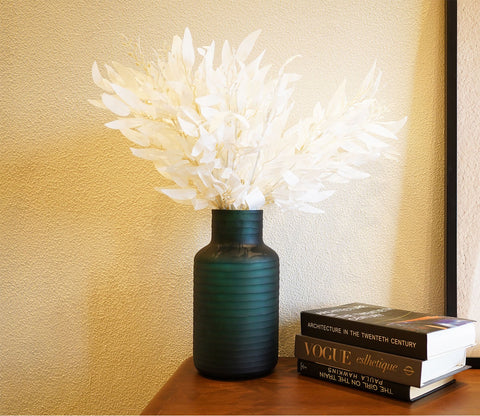 Whimsy Hollow Green Glass Vase