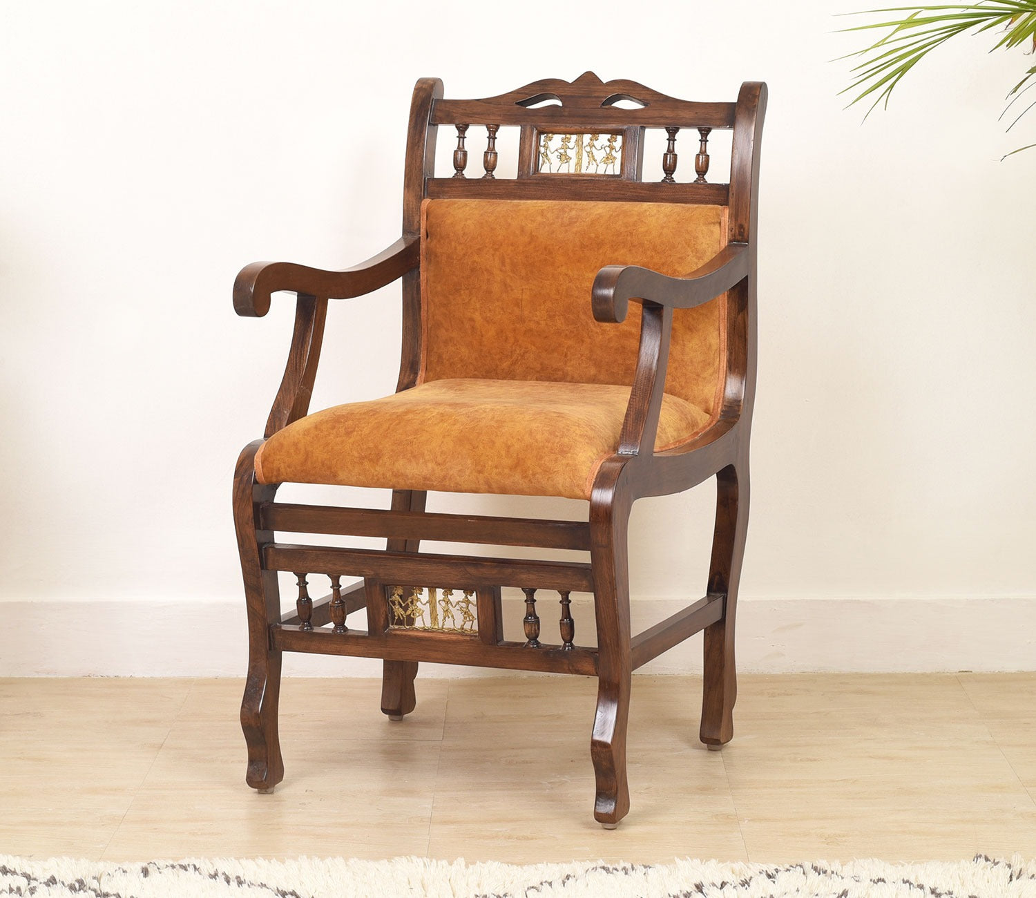 Bishop Single Seater Sofa in Teakwood with Walnut Finish
