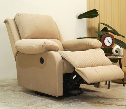 Arvana Motorized Recliner Sofa (Beige)