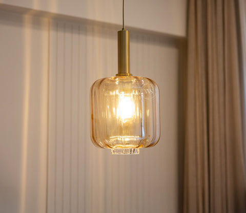 Lustrous Glass Pendant Light (Bronze)