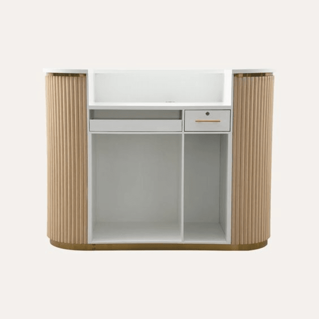 Trueliving Brown Smalln Luxury Reception Table 30D x 100W x 155H Centimeters