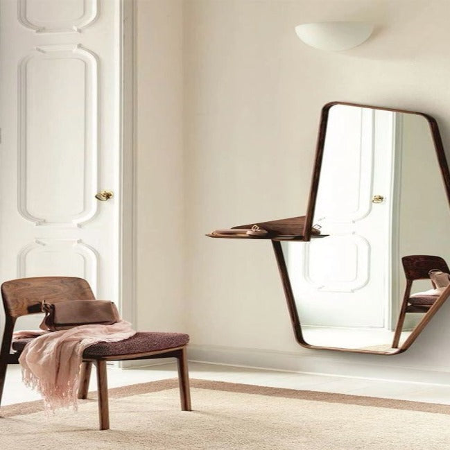 Trueliving Multi Shape Framed  Decorative Wall Mount With Stand Mirror | 18" x 48"