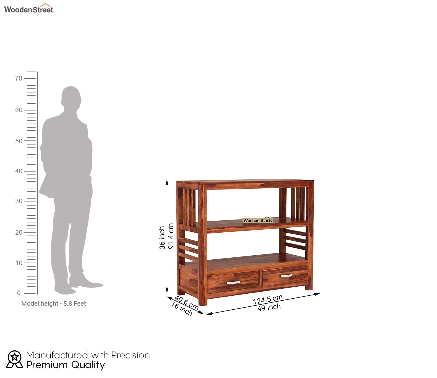 Greta Book Shelf (Honey Finish)