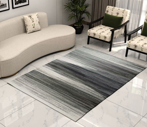 Mersey Grey Abstract Carpet (7.5 x 5 Feet)