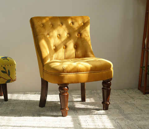 Thrace Lounge Chair (Velvet, Chestnut Brown)