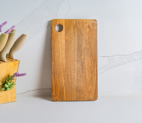 Ridge Natural Mango Wood Handcrafted Non Slip Chopping Board for Kitchen