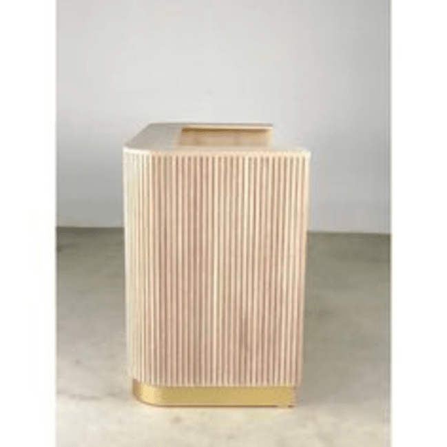 Trueliving Brown Smalln Luxury Reception Table 30D x 100W x 155H Centimeters