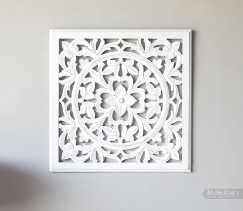 Marie Wall Panel without Glass (White Finish, 24 x 24)