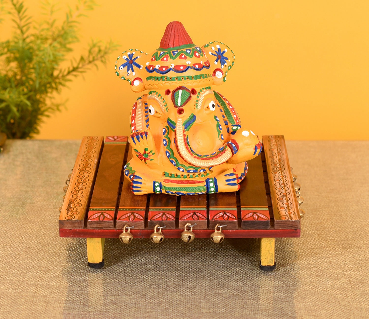 Handcrafted Puja Cum Bhog Chowki