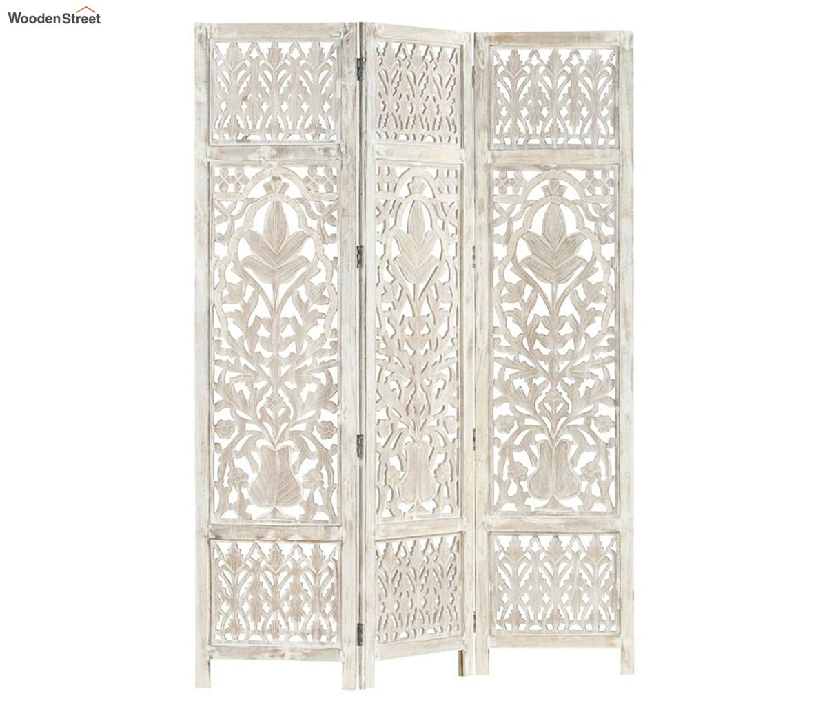 Ashly 2 Panel Carved Wooden Partition