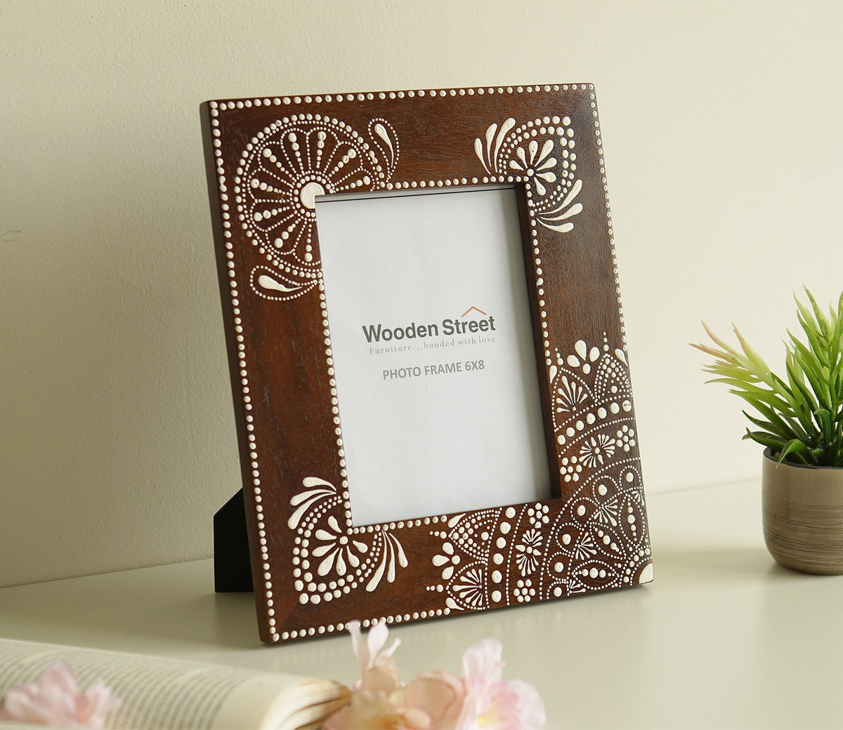 Medhini Hand Painted Solid Wood Photo Frame