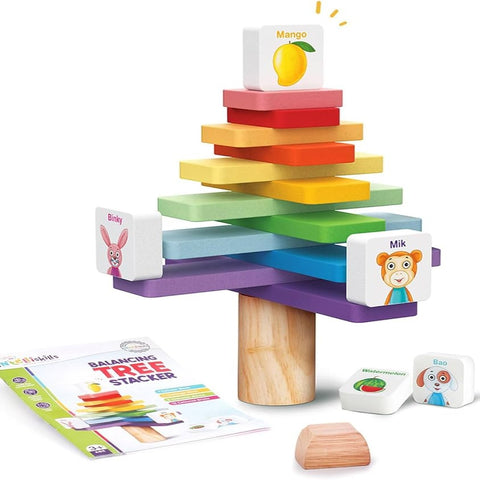 Trueliving Intelliskills Wooden Geometric Shape & Colour Sorter & Stacker Premium Jigsaw Puzzle