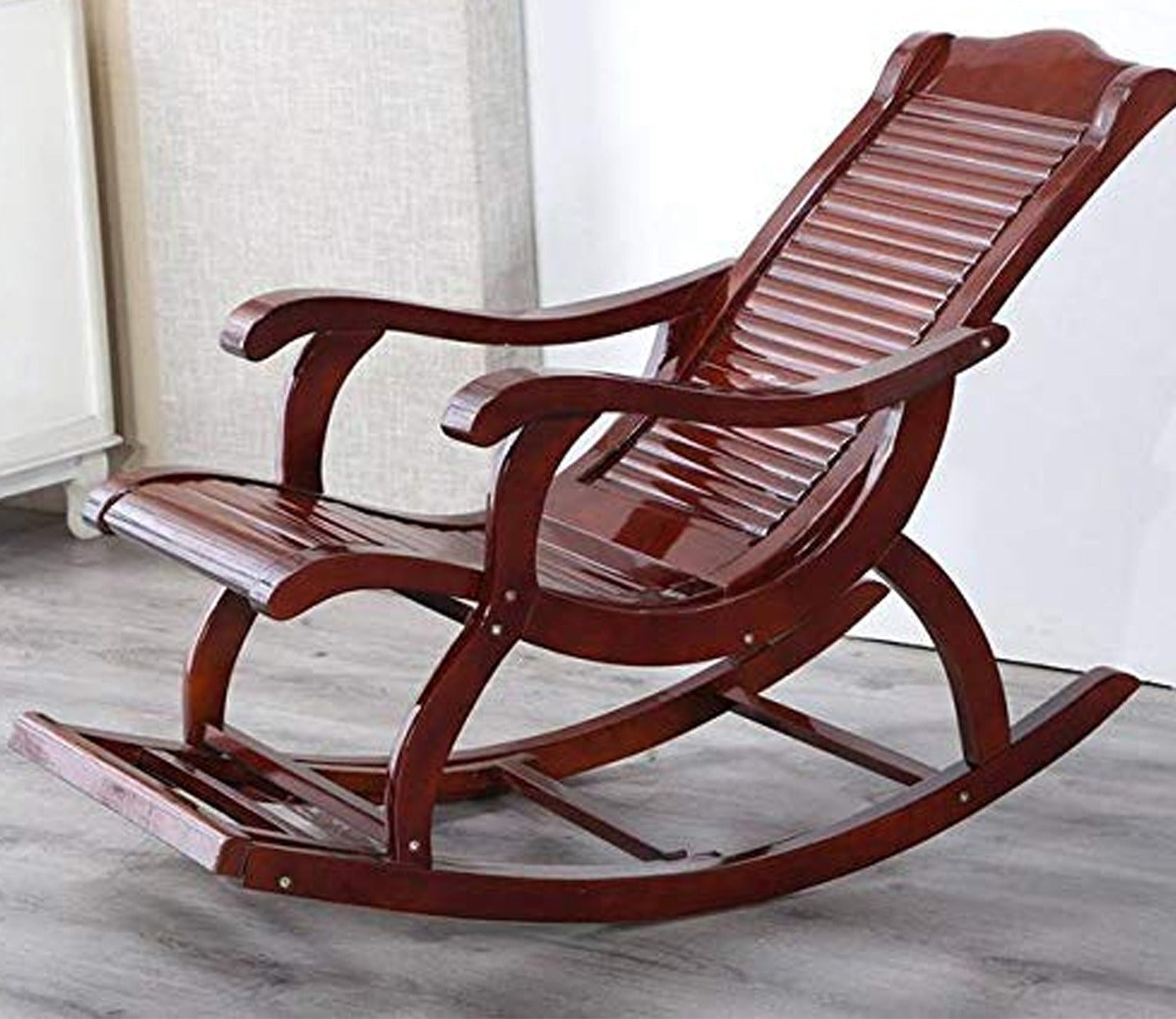 Marcus Wooden Handmade Pure Sheesham Wood Rocking Chair