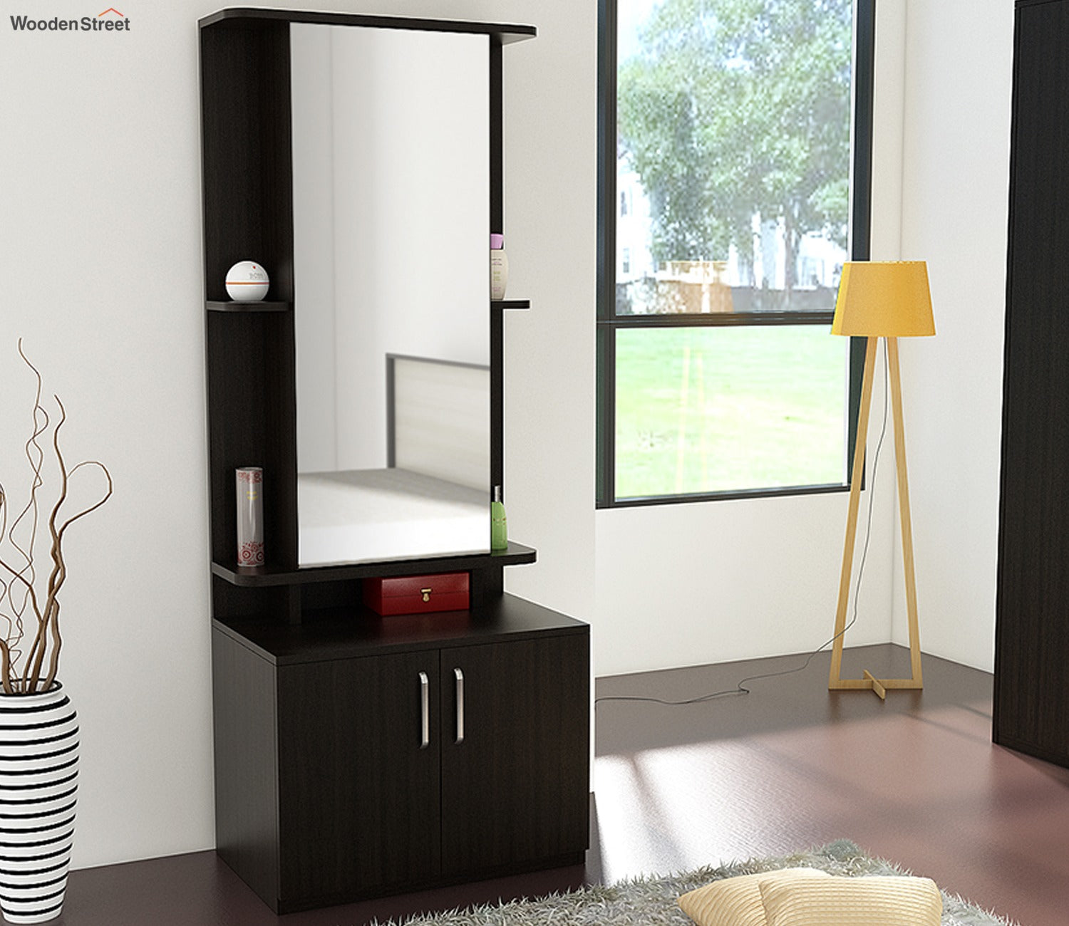 Kosmo Ora Engineered Wood Dressing Table (Brown)