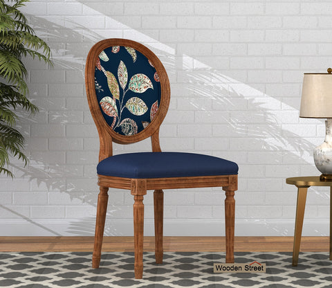 Zen Without Arms Dining Chair (Indigo Ink, Dusky Leaf)