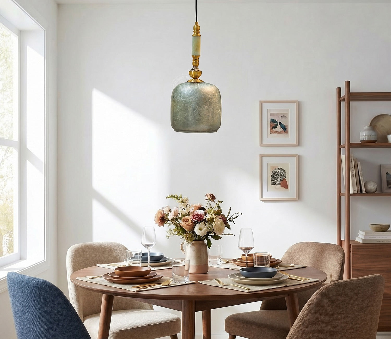 Laurel Glass Hanging Lights (Bronze)