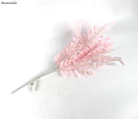 Wholesome Feathers Artificial Plant Plastic Iron Leaf Set of 3 (Pink)