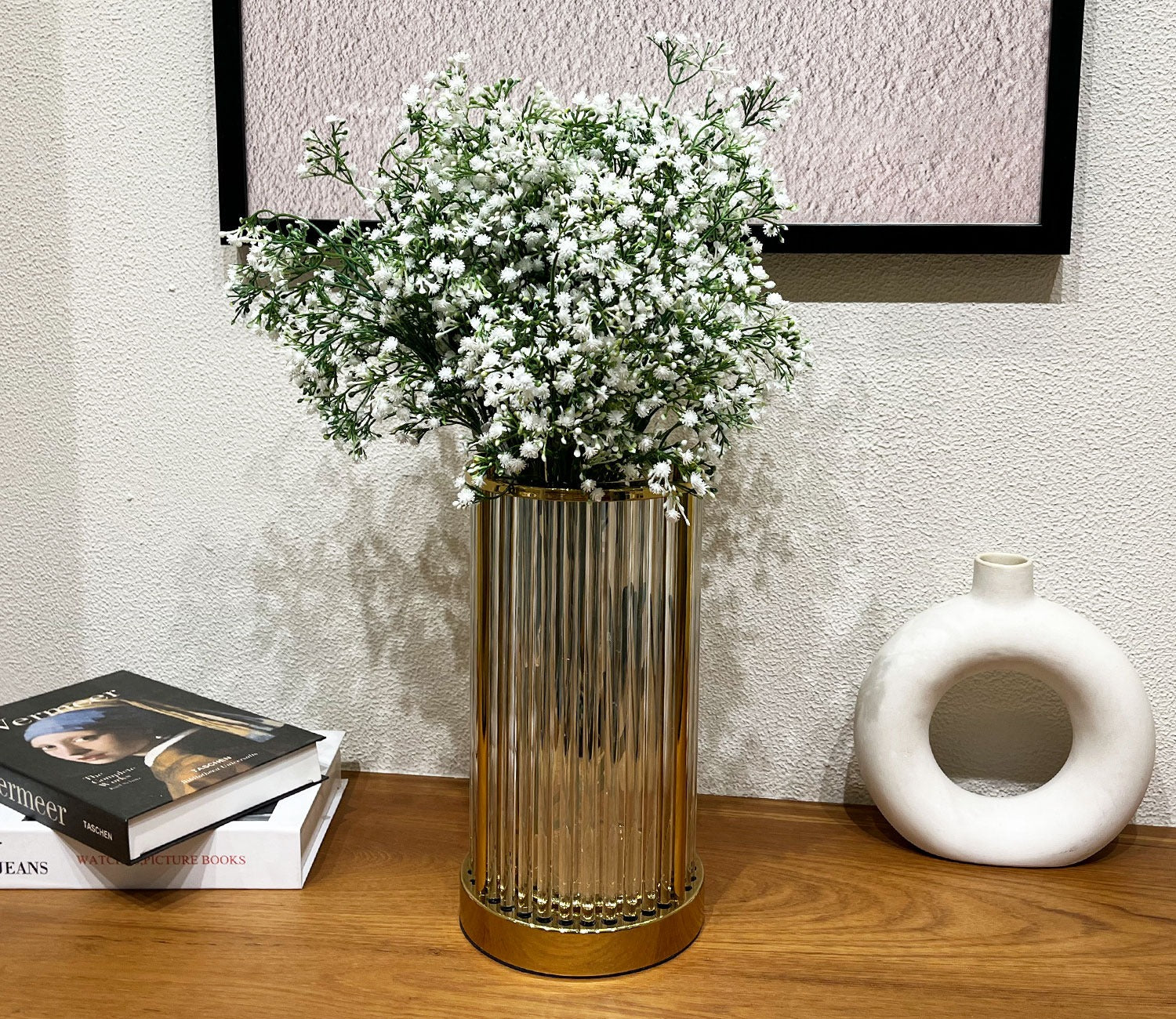Bloom Golden Shelter Vase (S, Gold)