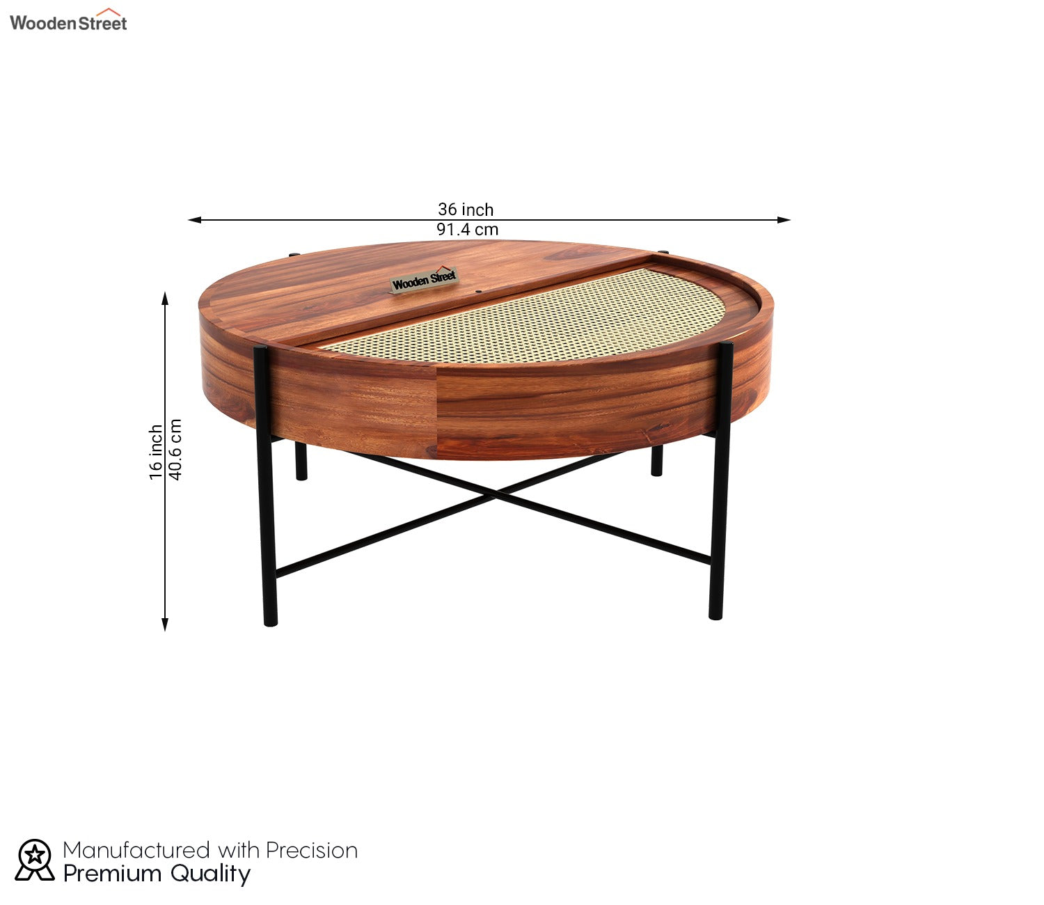 Emerie Round Coffee Table (Honey Finish)