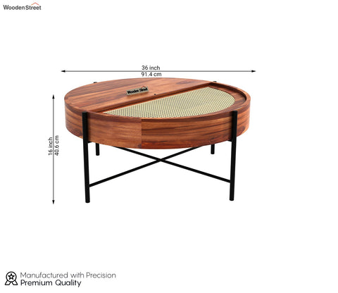 Emerie Round Coffee Table (Honey Finish)
