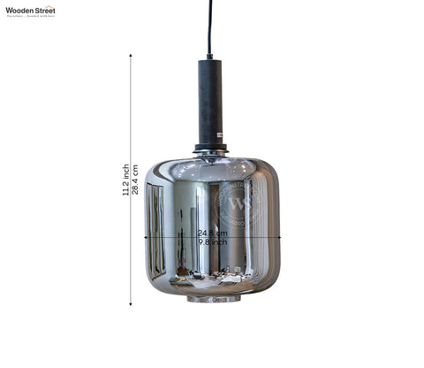 Lustrous Glass Pendant Light (Grey)