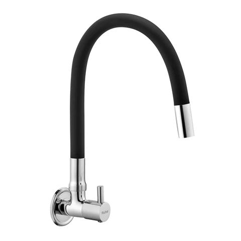 Trueliving Luxuries   Brass Sink Tap with Flexible Silicone Black Spout20 Inches