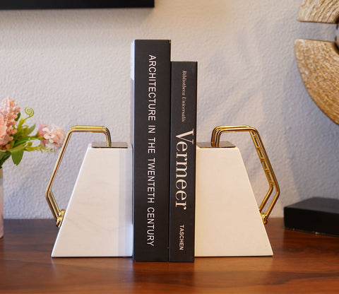 White Mania Marble Book End