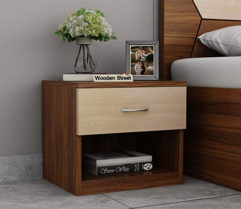 Drewno Bedside Table (Exotic Teak Finish)