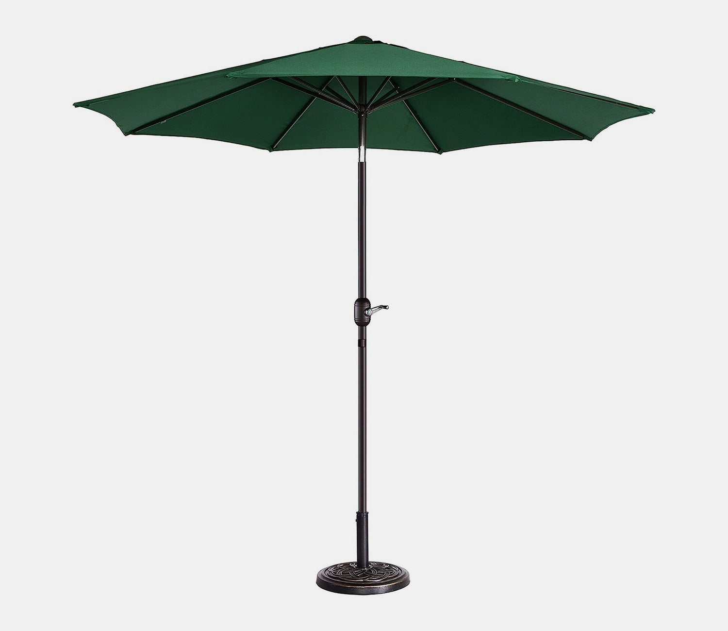 MS Powder Coated Center Poll Waterproof Cloth Outdoor Umbrella (Green)