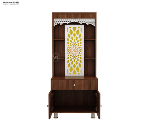Vidyut Engineered Wood Home Temple With Inbuilt LED Light System (Exotic Teak)