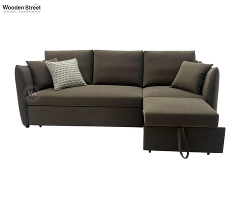 Asva Fabric Sofa Cum Bed (Grey)