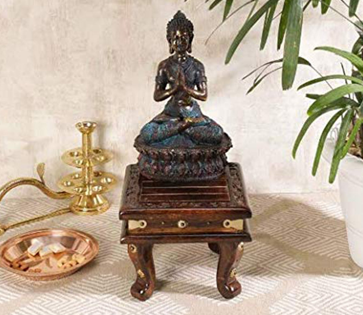 Brown Wooden Chowki