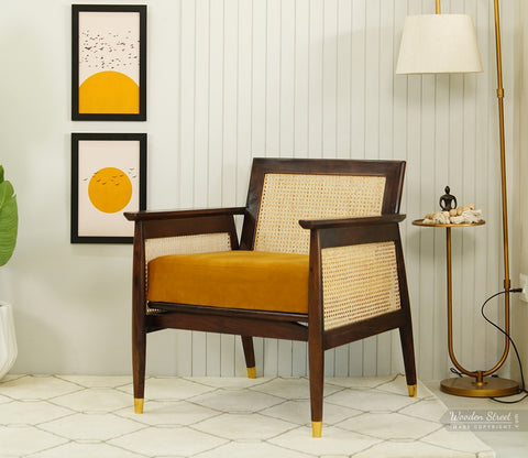 Emperor Cane Arm Chair (Chestnut Brown)