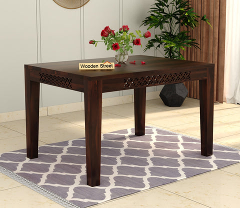 Cambrey Compact 4 Seater Dining Table (Walnut Finish)