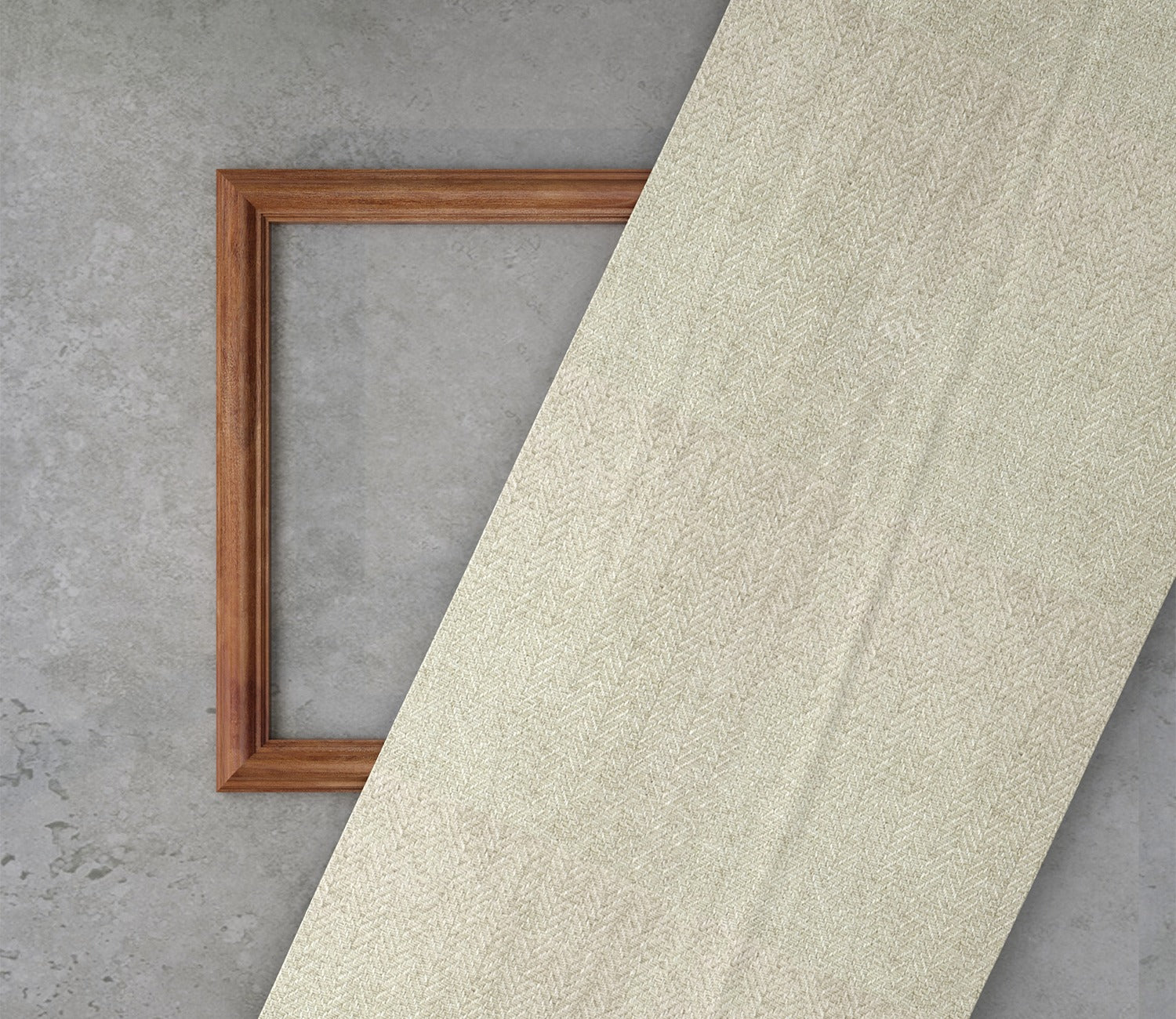 Cottage Ivory Chevron Pattern High GSM Polyspun Fabric