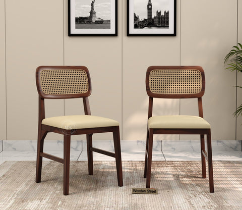 Trois Dining Chairs - Set of 2 (Walnut Finish)