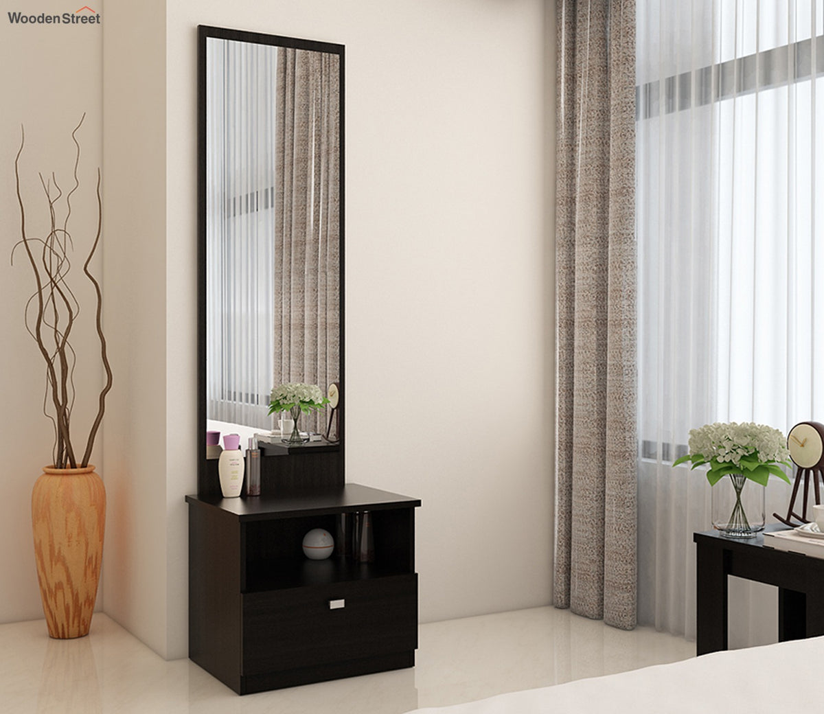 Kosmo Value Dressing Table (Black Finish)